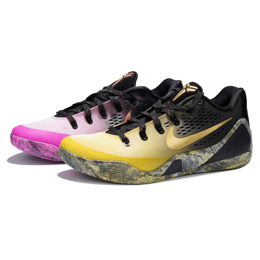 Nike Nike Kobe 9 Abrasion Resistant Abrasion Resistant Low top Basketball Shoes Unisex Black Yellow Pink