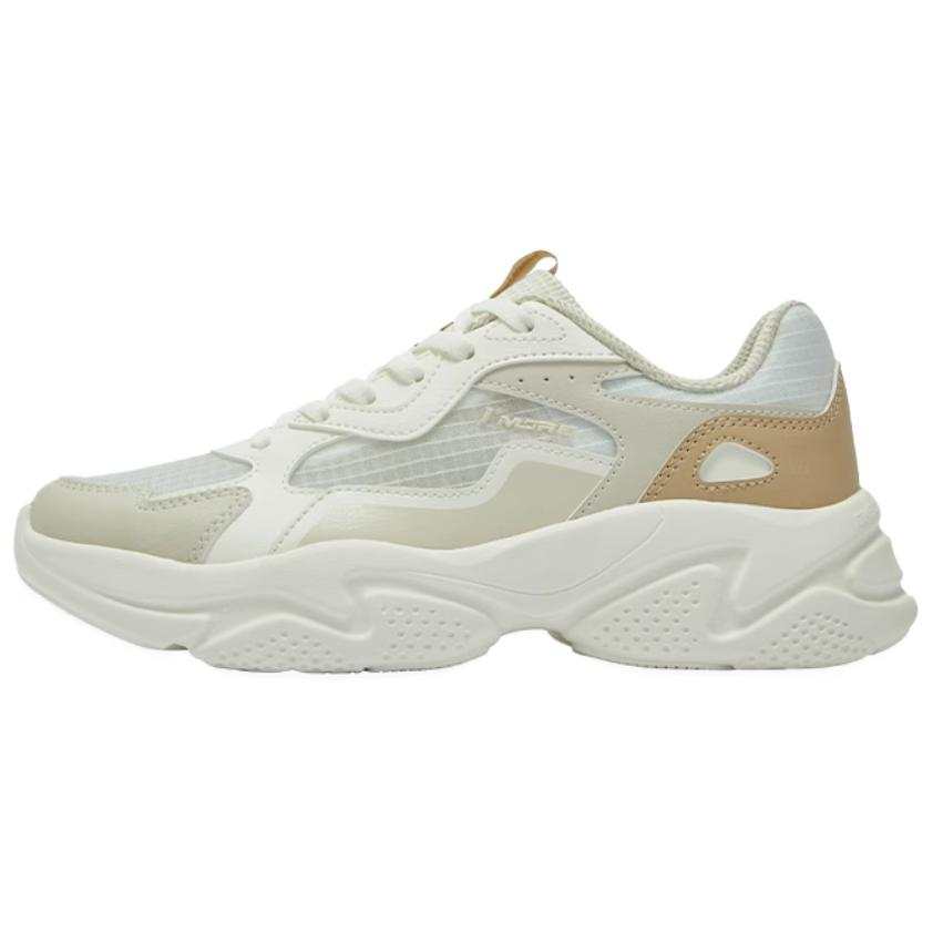 361° Sports Life Collection Wear resistant And Lightweight Low top Chunky Sneakers Women's Ecru