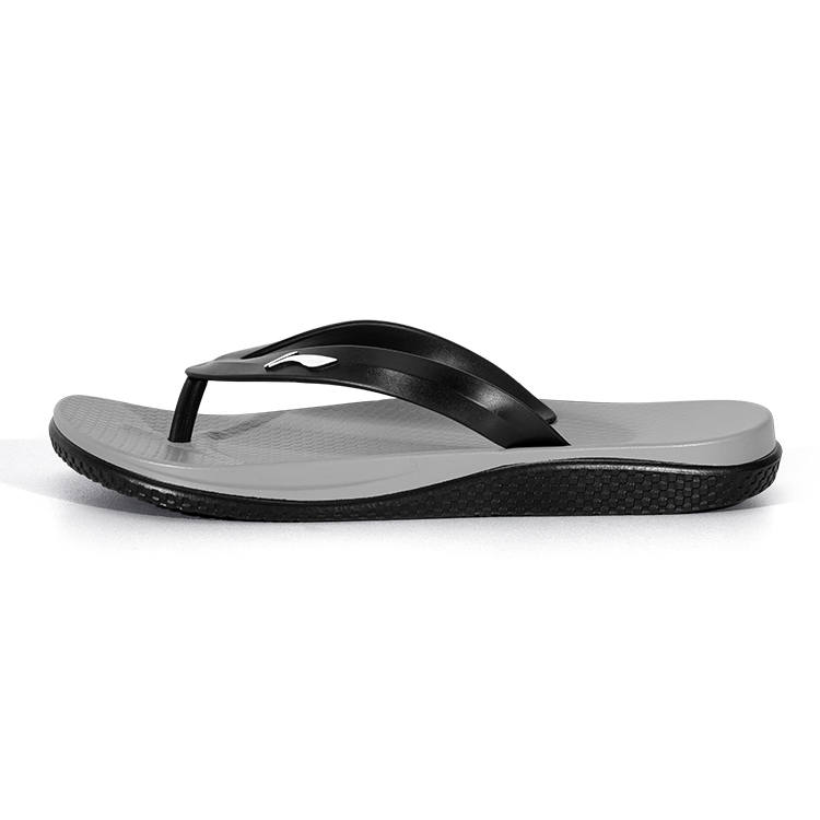 Li-Ning Li Ning Slip Resistant Abrasion Resistant Slip Resistant Abrasion Resistant Flip Flops Men's Black Gray