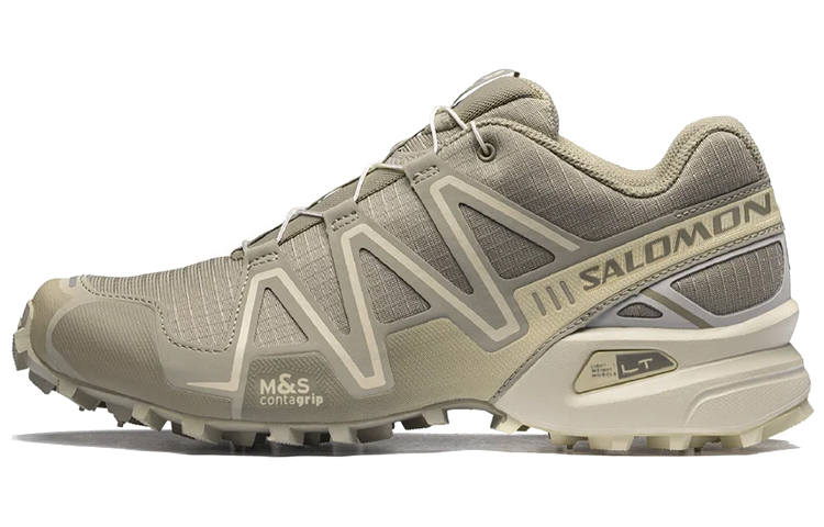 SALOMON Speedcross 3 Comfortable Slip Resistant Abrasion Resistant Low top Running Shoes Unisex Khaki