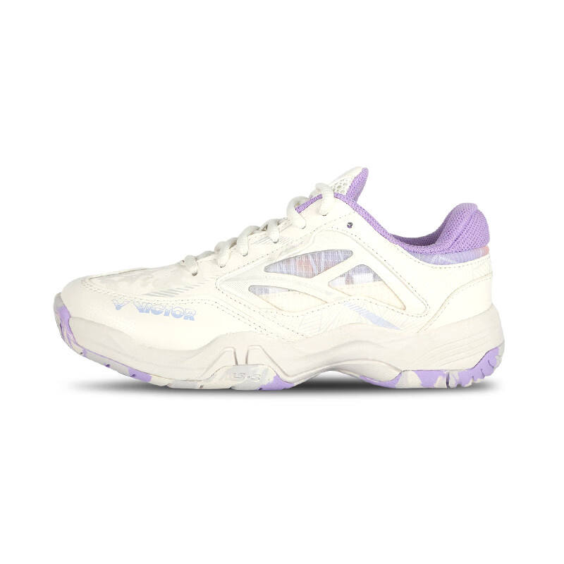 VICTOR Slip Resistant, Abrasion Resistant, Breathable Low top Badminton Shoes Women's White Purple