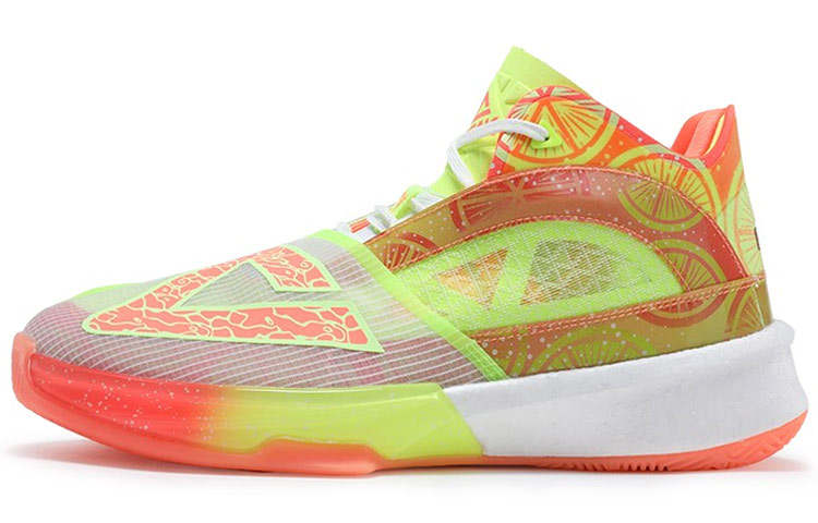PEAK Surfing The Big Triangle 1.0 Performance Basketball Shoes Men's Fluorescent Red Green