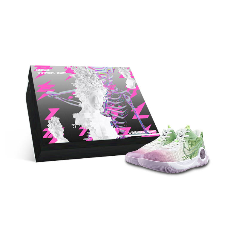 Nike Nike KD Trey 5 IX Mid top Vintage Basketball Shoes Unisex Green Purple White