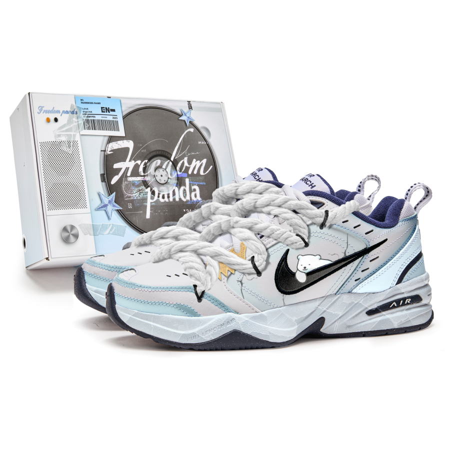 Nike Nike Air Monarch 4 Freedom Panda, Box, Frozen Lake Slip Resistant Abrasion Resistant Slip Resistant Abrasion Resistant