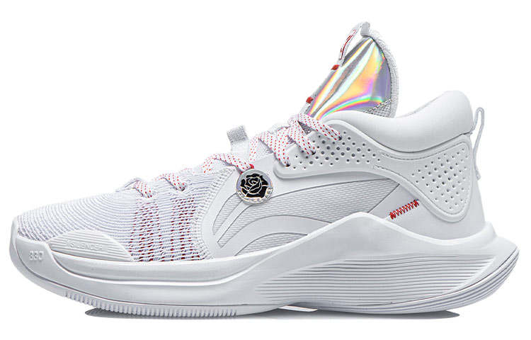 Li-Ning Li Ning SILENCER Basketball Shoes Men's Mid Top Standard White