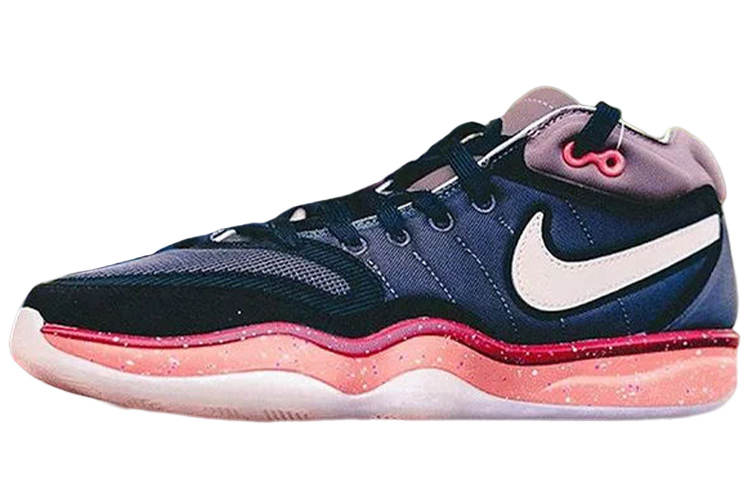 Nike Nike Air Zoom GT Hustle 2 Slip Resistant Mid top Basketball Shoes Men's Pink Blue