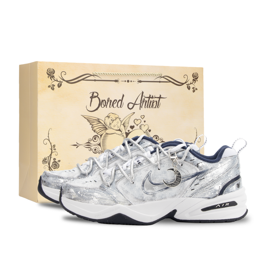 Nike Nike Air Monarch 4 River Immersion Moon, Moon Meteor Abrasion Resistant Low top Chunky Sneakers Unisex Silver
