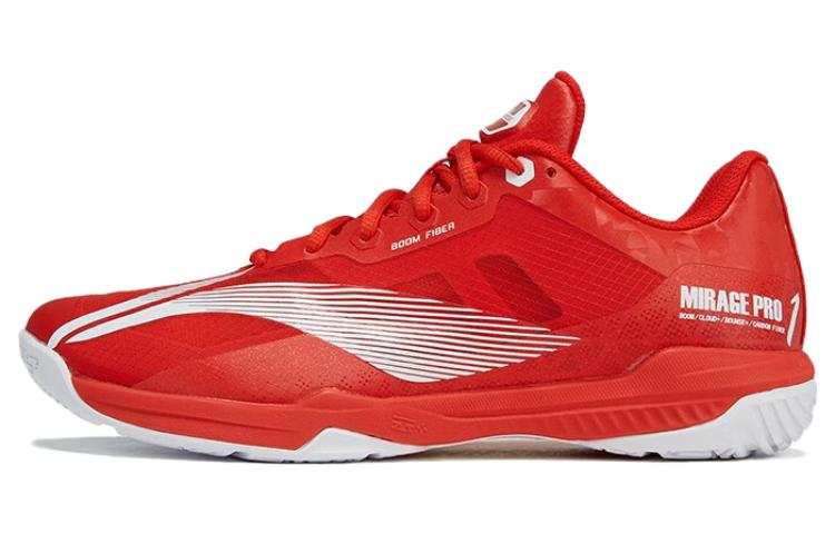 Li-Ning Li Ning Shadow Speed Pro Rubber Cushioning Slip Resistant Low top Badminton Shoes Unisex Red