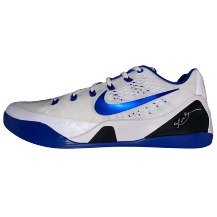 Nike Nike Kobe 9 Abrasion Resistant Low top Basketball Shoes Men's White Blue