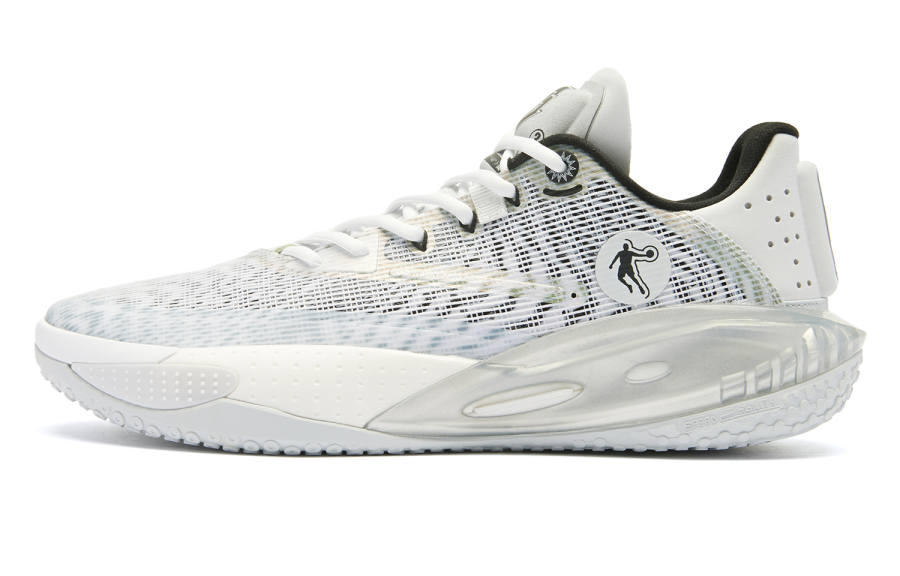 QIAODAN Thorn RISE Thorn Honey Q KUNGFU PRO Abrasion Resistant Low top Basketball Shoes Men's White Silver