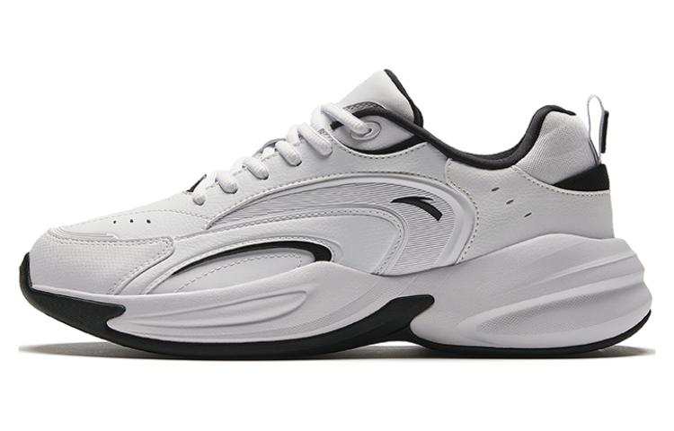 Anta Textile, Synthetic Leather Cushioning Lightweight Cushioning Lightweight Low top Chunky Sneakers Men's White