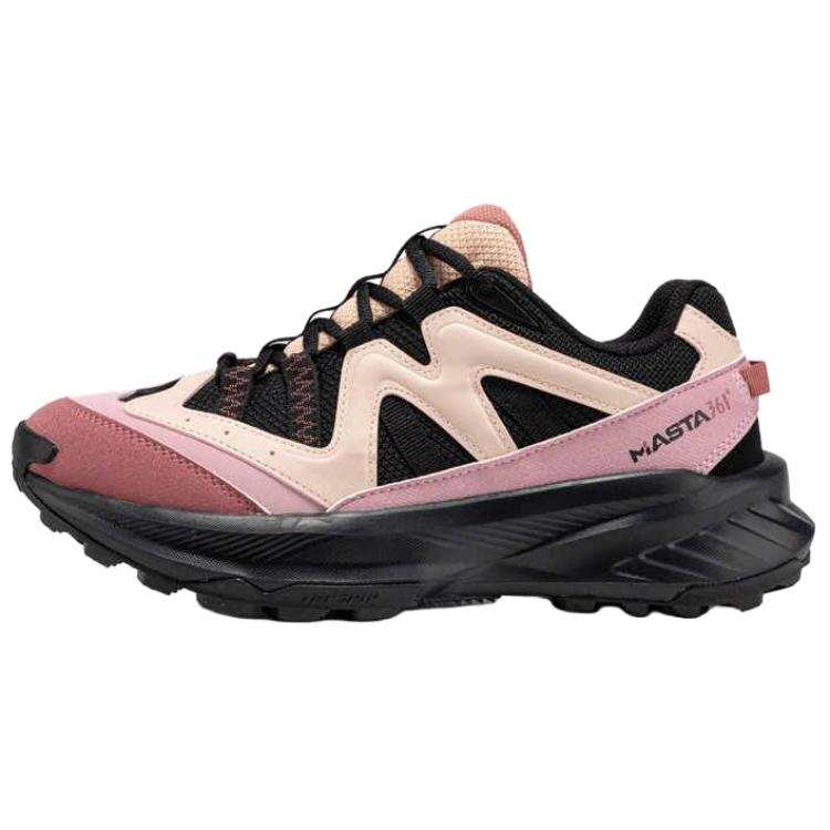 361° Cushioning Slip Resistant Breathable Low top Hiking Shoes Women's Obsidian Black Extraordinary Pink