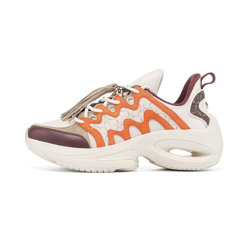 LI-NING 1990 LI NING 1990 Heart Dance Slip Resistant Abrasion Resistant Low top Running Shoes Women's Yellow