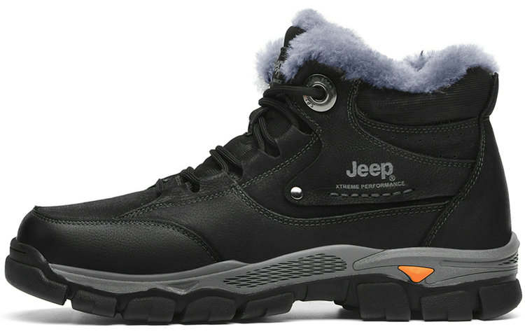 Jeep Top Grain Cow Leather High top Hiking Shoes Men's