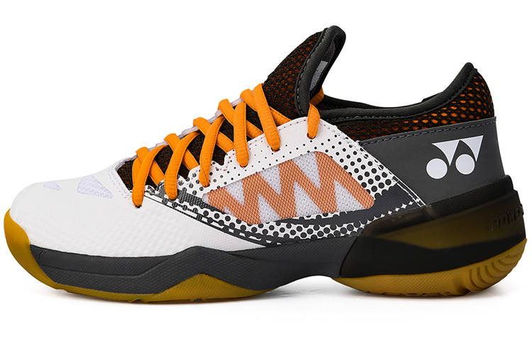 YONEX Badminton Shoes Women's Low Top White Orange