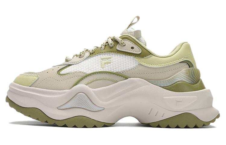 FILA FUSION BIANCO II Textile, Synthetic Leather Low top Chunky Sneakers Women's Green