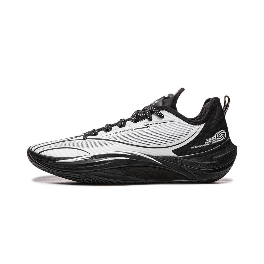 Li-Ning Li Ning Hurricane Low top Basketball Shoes Men's Standard White Black