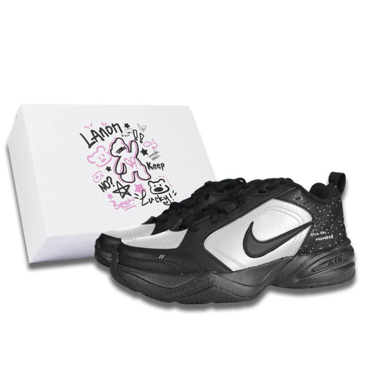 Nike Nike Air Monarch 4 Possessing This Moment Thermal Coverage Low top Chunky Sneakers Unisex Black