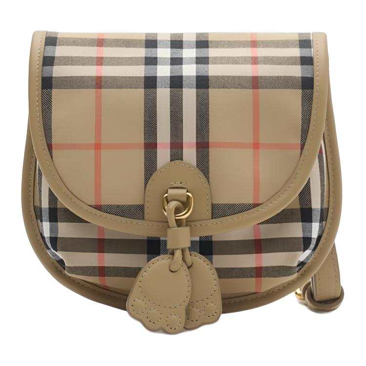 Burberry Cotton Crossbody Bags Unisex Sandy Beige