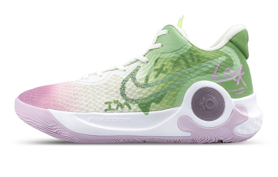 Nike Nike KD Trey 5 IX Mid top Vintage Basketball Shoes Unisex Green Purple White