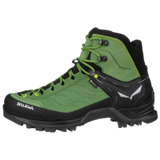 SALEWA GORE TEX Fabric Comfortable Slip Resistant, Abrasion Resistant, Waterproof Mid top Hiking Shoes Men's Green