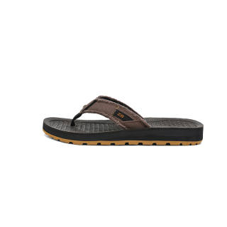 ZVA Quiet Abrasion Resistant Slip Resistant Quiet Abrasion Resistant Slip Resistant Flip Flops Men's Mystic Rock Brown