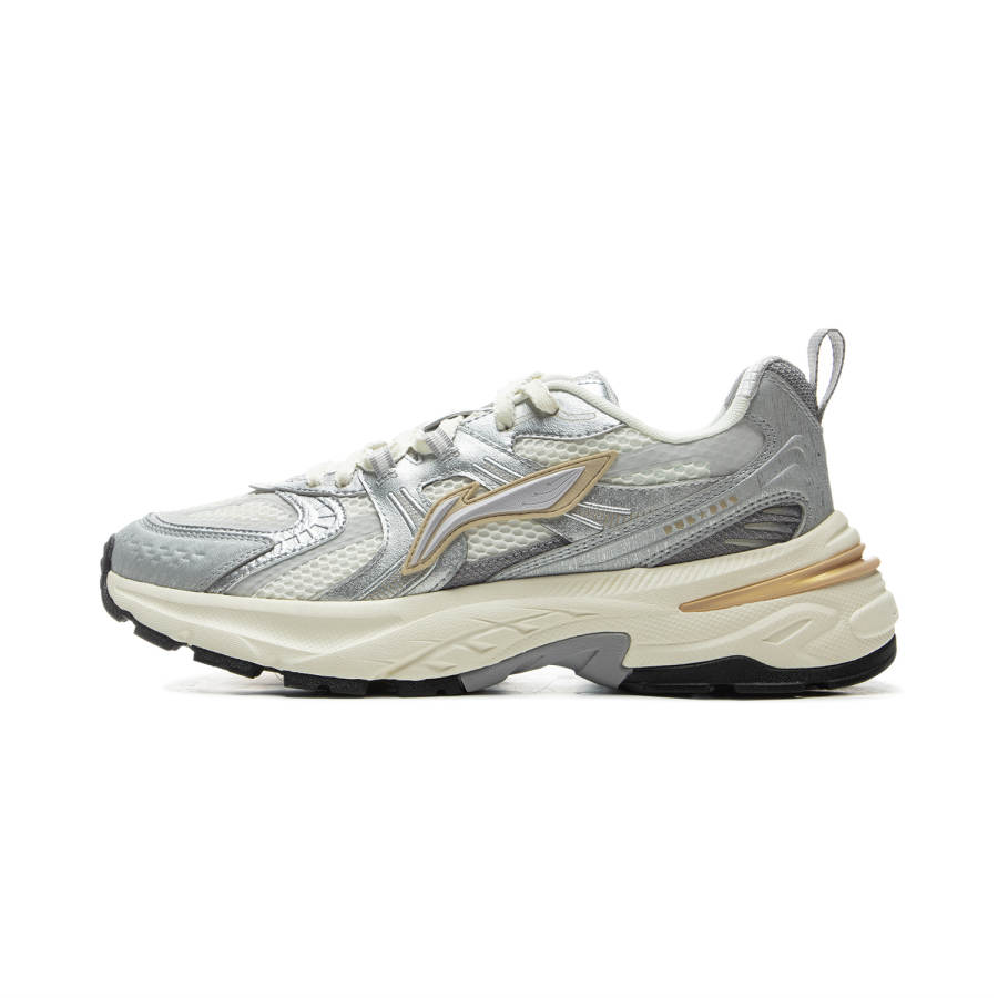 Li-Ning Li Ning Beichen 2K Slip Resistant Abrasion Resistant Low top Chunky Sneakers Men's Silver