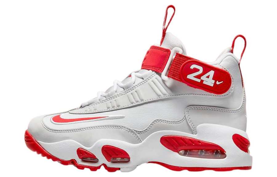 Nike Nike Air Griffey Max 1 'Cincinnati Reds' Cushioning Slip Resistant Abrasion Resistant Mid top Training Shoes Red White