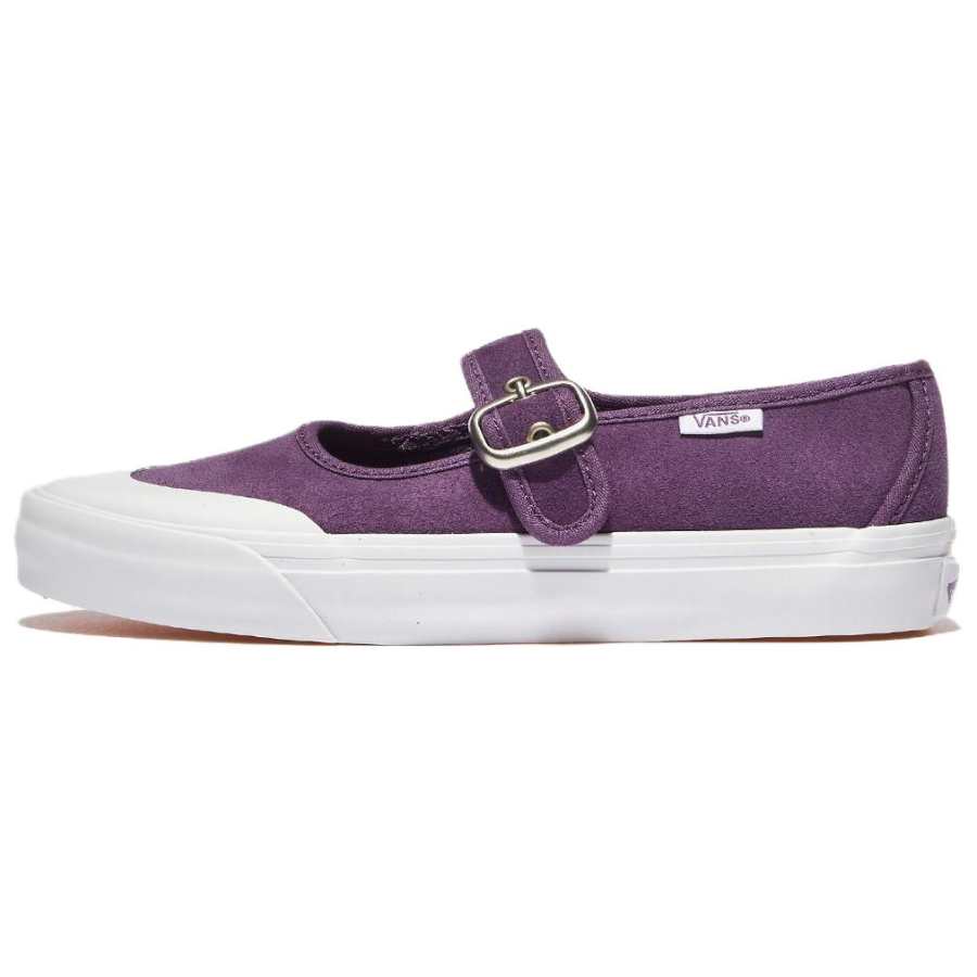 Vans Style 93 Leather Flat Mary Jane Shoes Women's Purple