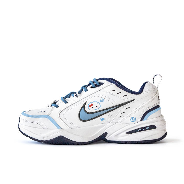 Nike Nike Air Monarch 4 Slip Resistant Abrasion Resistant Low top Chunky Sneakers Unisex White Blue