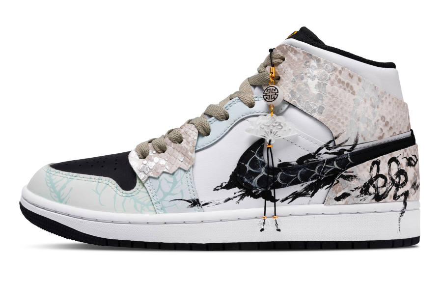 Jordan Jordan Air Jordan 1 Mountain Dancing With Silver Snakes Chinese Style Slip Resistant Abrasion Resistant Mid top