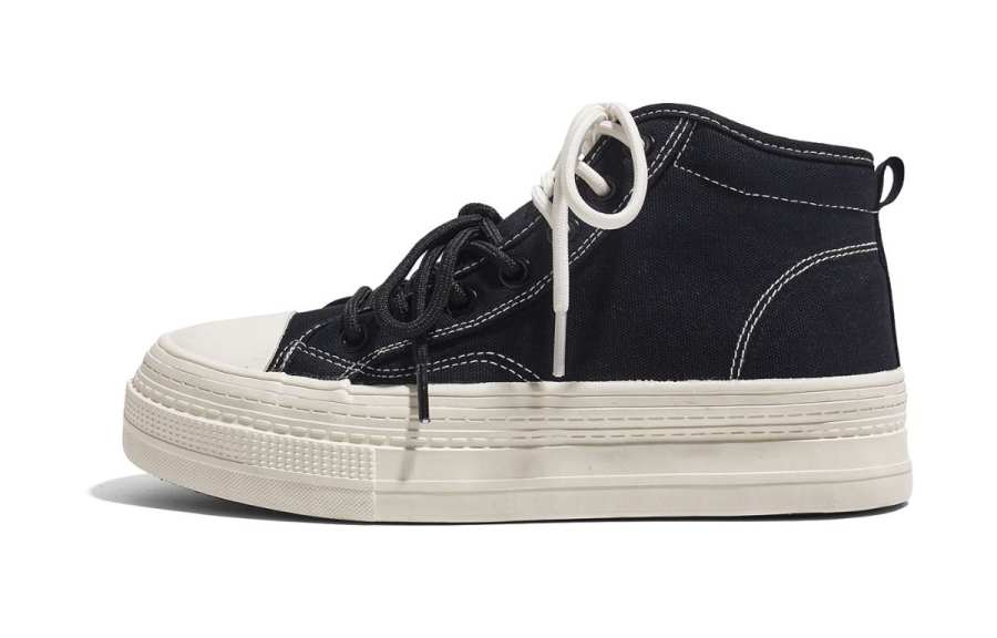 RENBEN Fashion Versatile Fleece Lined Slip Resistant, Abrasion Resistant, Thermal High top Canvas Shoes Women's