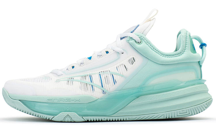 361° DVD1 Basketball Shoes Unisex Low Top White/Cyan
