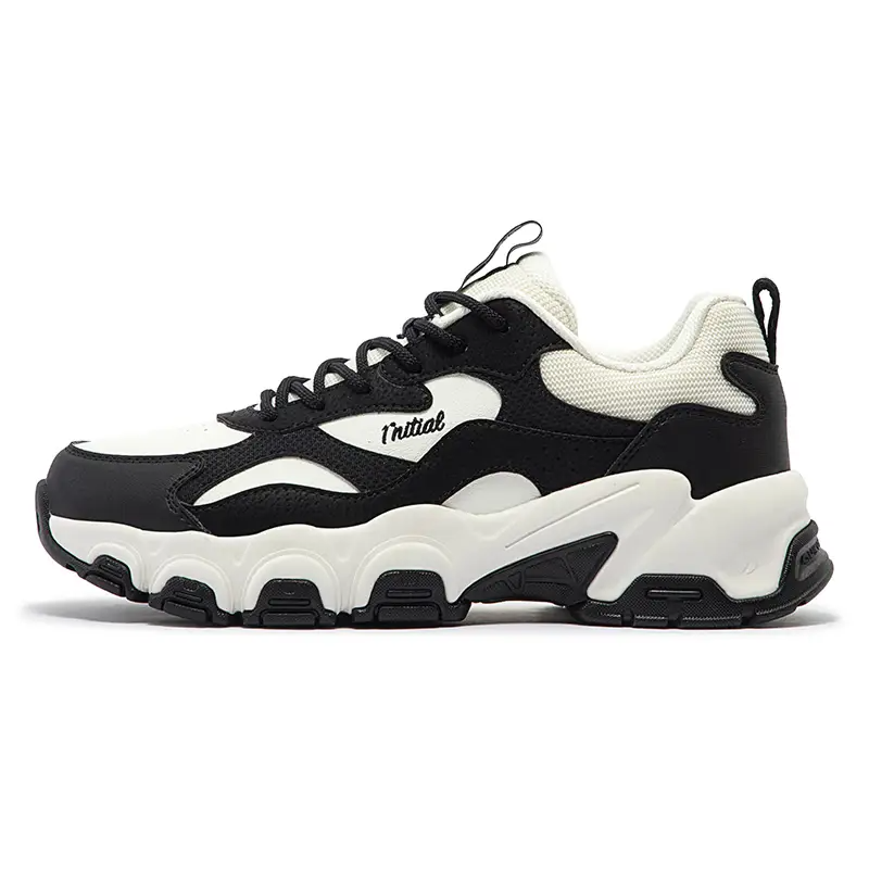361° Deer Hunt 2 Deer 2 Height Increasing Height Increasing Low top Chunky Sneakers Women's Black White
