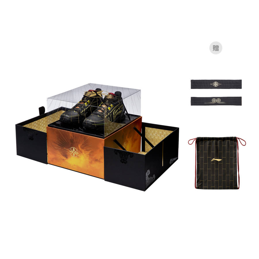 Li-Ning Li Ning Blade 6 Cushioning Abrasion Resistant Breathable Low top Basketball Shoes Men's Black Gold