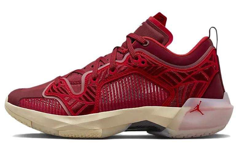 Jordan Jordan Air Jordan 37 Low 'Team Red' Cushioning Slip Resistant Abrasion Resistant Low top Basketball Shoes Women's Red