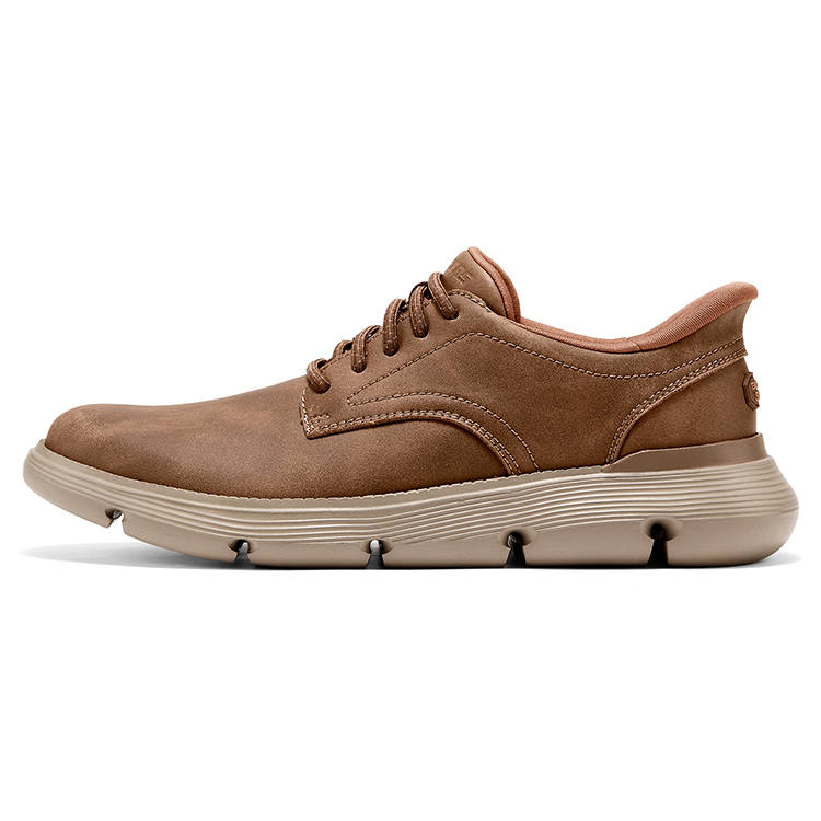 Skechers Leather Casual Shoes Men's Taupe