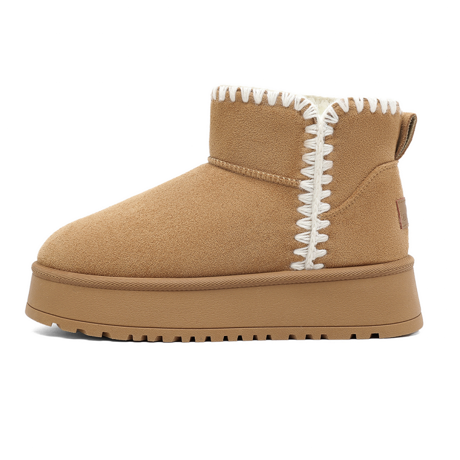 DEERWAY DEERWAY Short Snow Boots Women's Camel
