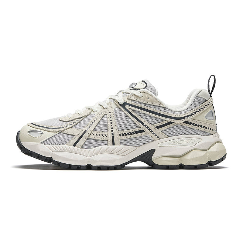 Anta Champion All Weather Series Slip Resistant Abrasion Resistant Low top Chunky Sneakers Men's Gray Black