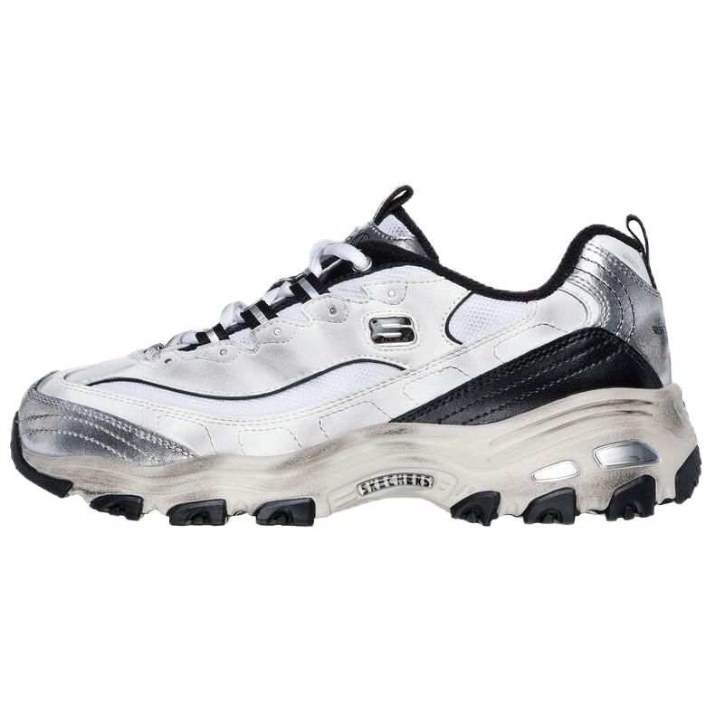 Skechers D'Lites 1.0 Leather Cushioning Abrasion Resistant Support Lightweight Low top Chunky Sneakers Women's