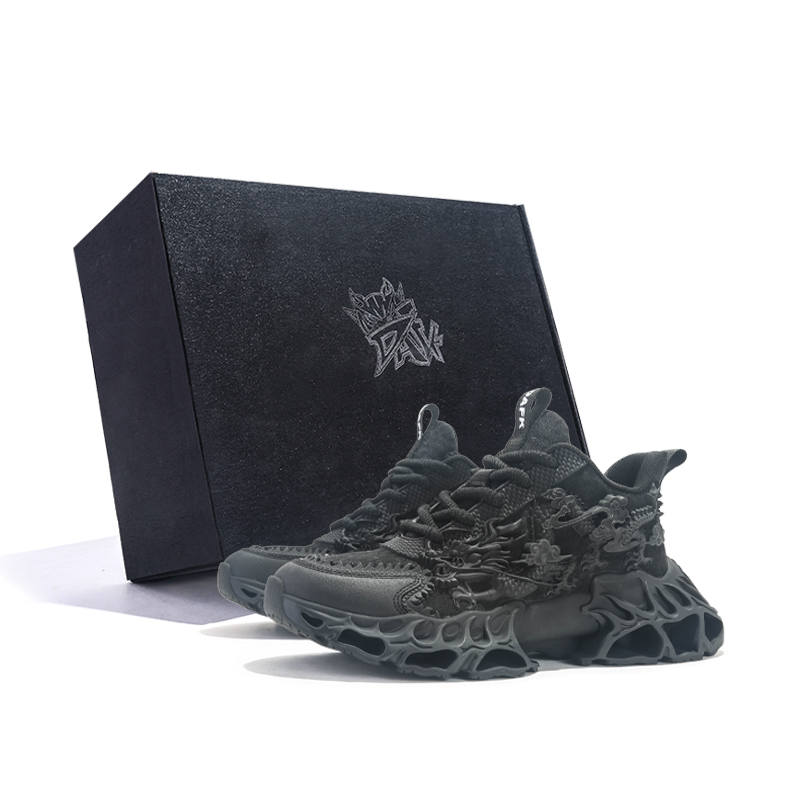DAFK Chinese Fashion Trend China Dragon Personality Men's Shoes Chinese Style Athleisure Platform Comfort Mesh Shoes