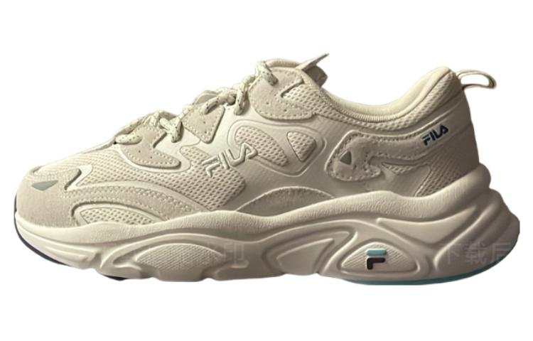 FILA Mars 1 Textile, TPU Abrasion Resistant Height Increasing Low top Chunky Sneakers Women's Milk White