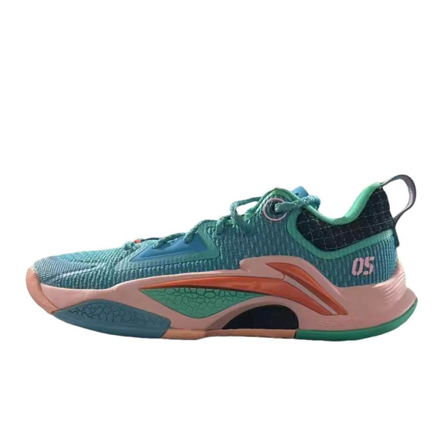 Li-Ning Li Ning Cushioning, Wear Resistant Low top Basketball Shoes Men's Green