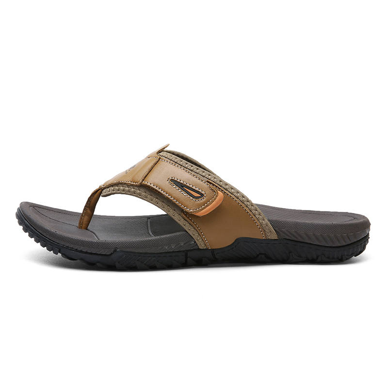 Jeep Jeep Rubber Sole Flip Flops Men's Brown