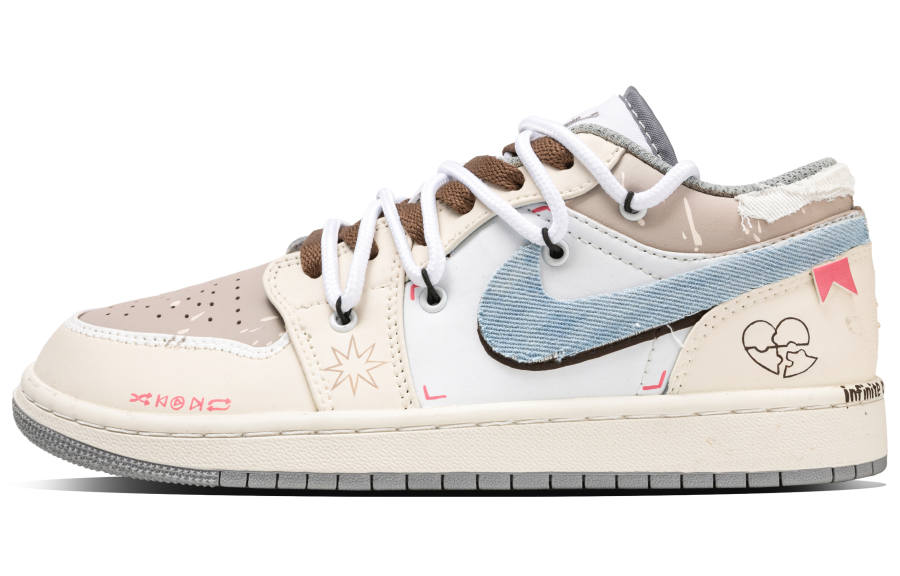 Jordan Jordan Air Jordan 1 Whisper Of Water Love Slip Resistant Abrasion Resistant Slip Resistant Abrasion Resistant Low top