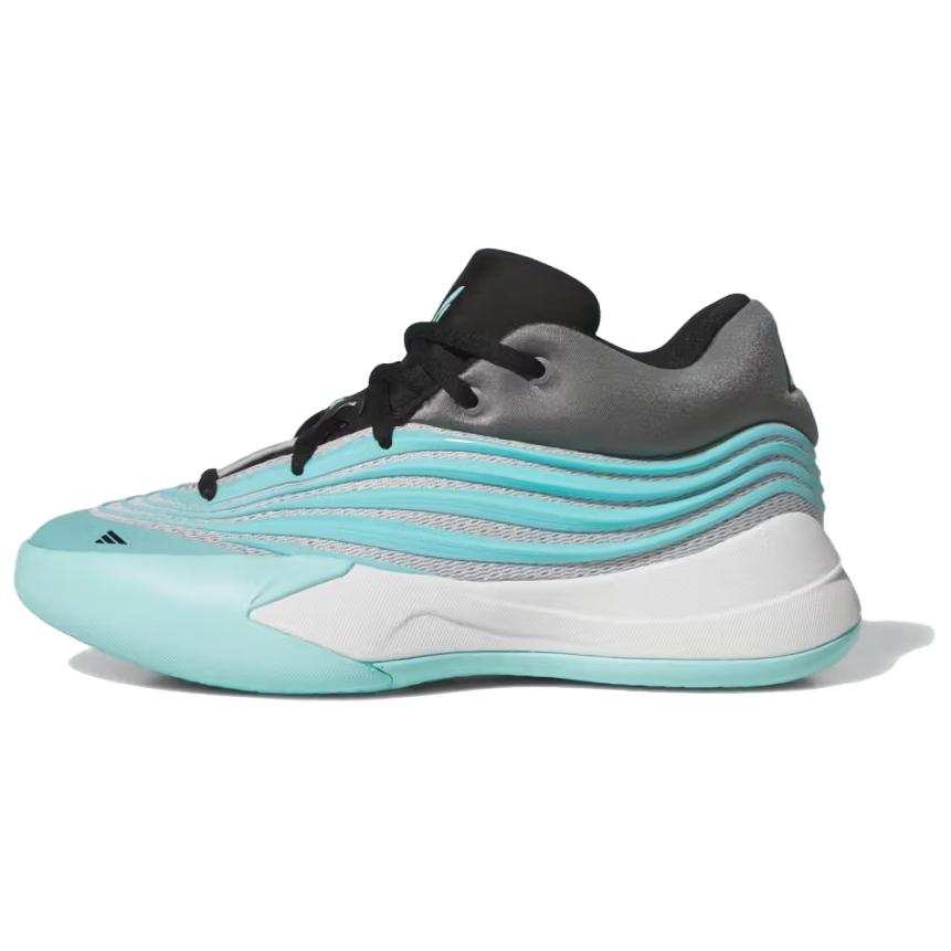 Adidas Adidas Dame 10 Slip Resistant Abrasion Resistant Low top Basketball Shoes Unisex Blue Gray