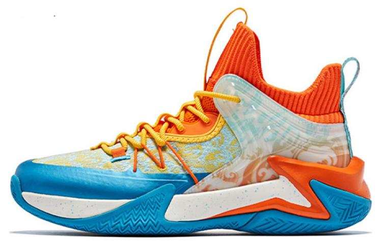 QIAODAN Broken Shadow 1.0 Cushioning Slip Resistant Cushioning Slip Resistant Low top Basketball Shoes Men's Orange