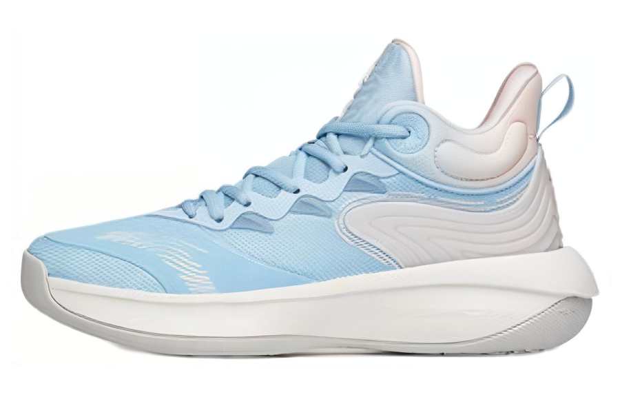 Anta Tiger Roar Cushioning Slip Resistant Abrasion Resistant Coverage Mid top Basketball Shoes Men's Blue