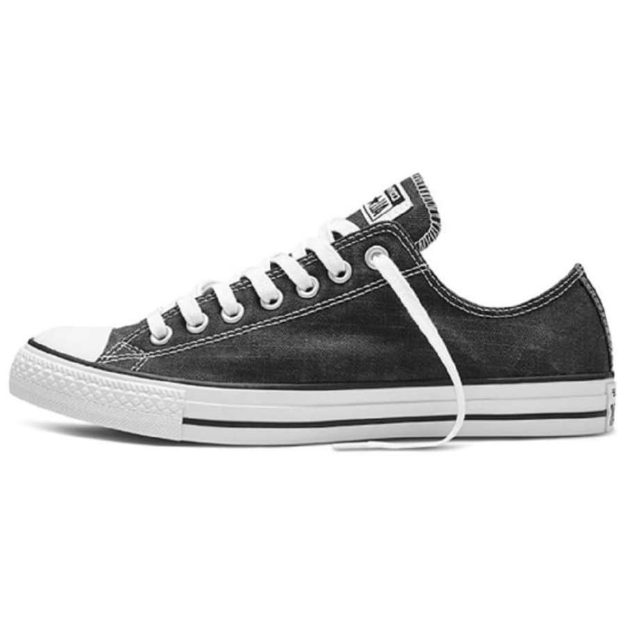 Converse Chuck Taylor SEASONAL Comfortable And Lightweight Abrasion Resistant Low top Canvas Shoes Women's Gray Black