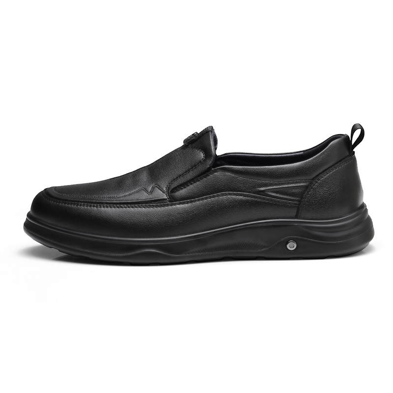 QIANGREN 3515 Casual Leather Shoes Men's Black